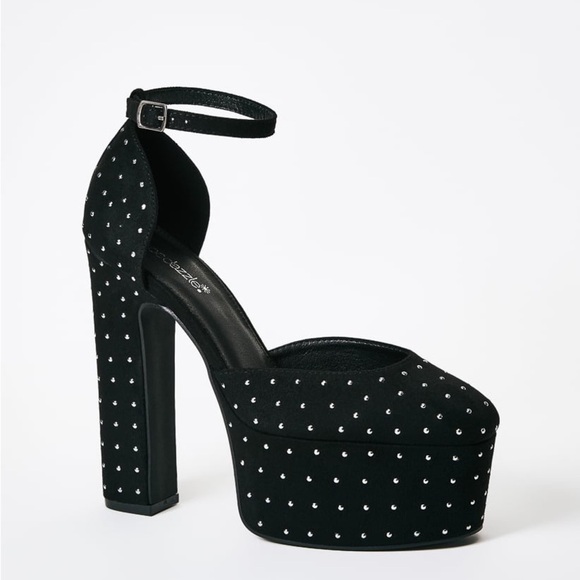 Shoe Dazzle Shoes - SHOE DAZZLE Womens Elena Platform Pump Black Chunky High Heels Shoes Size 11 New